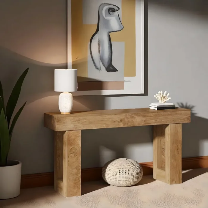 Console Table Natural Oak Clean Minimalist