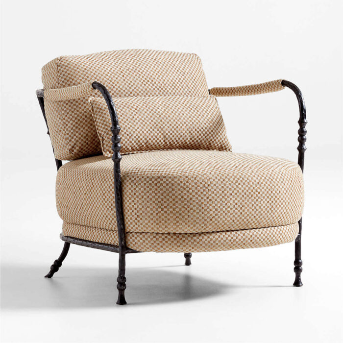 Muirfield Accent Chair Sculpted Metal Silhouette