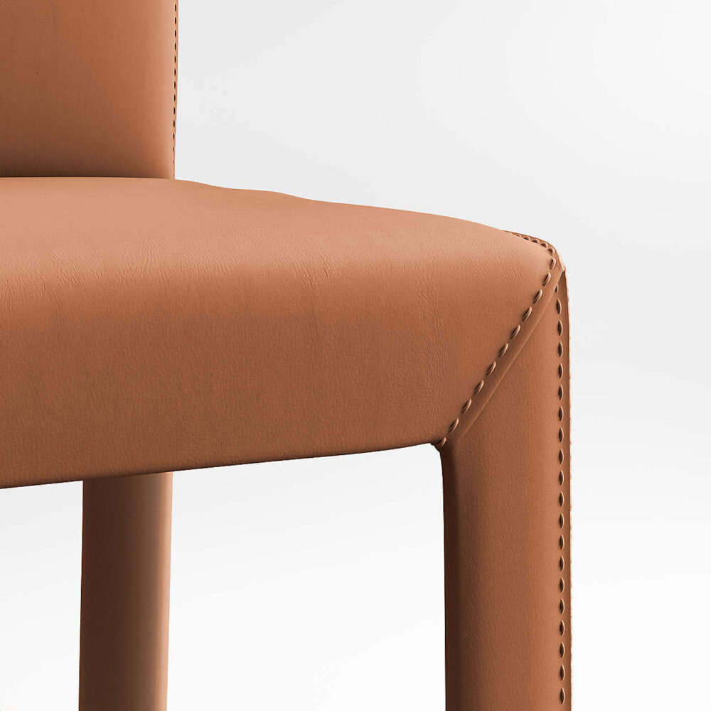 Ana Dining Chair Gray Fabric Cushion Modern - Image 6