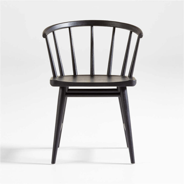 Pali Dining Chair Black Hardwood Minimal Geometry
